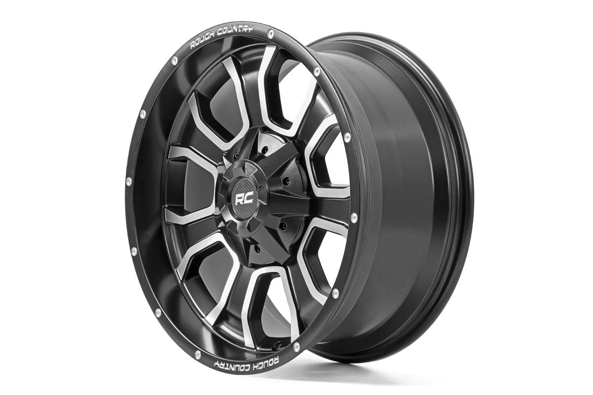 Chevrolet Tahoe Wheel - Rough Country - Series 93, One-Piece - Machined Black - '00-'23